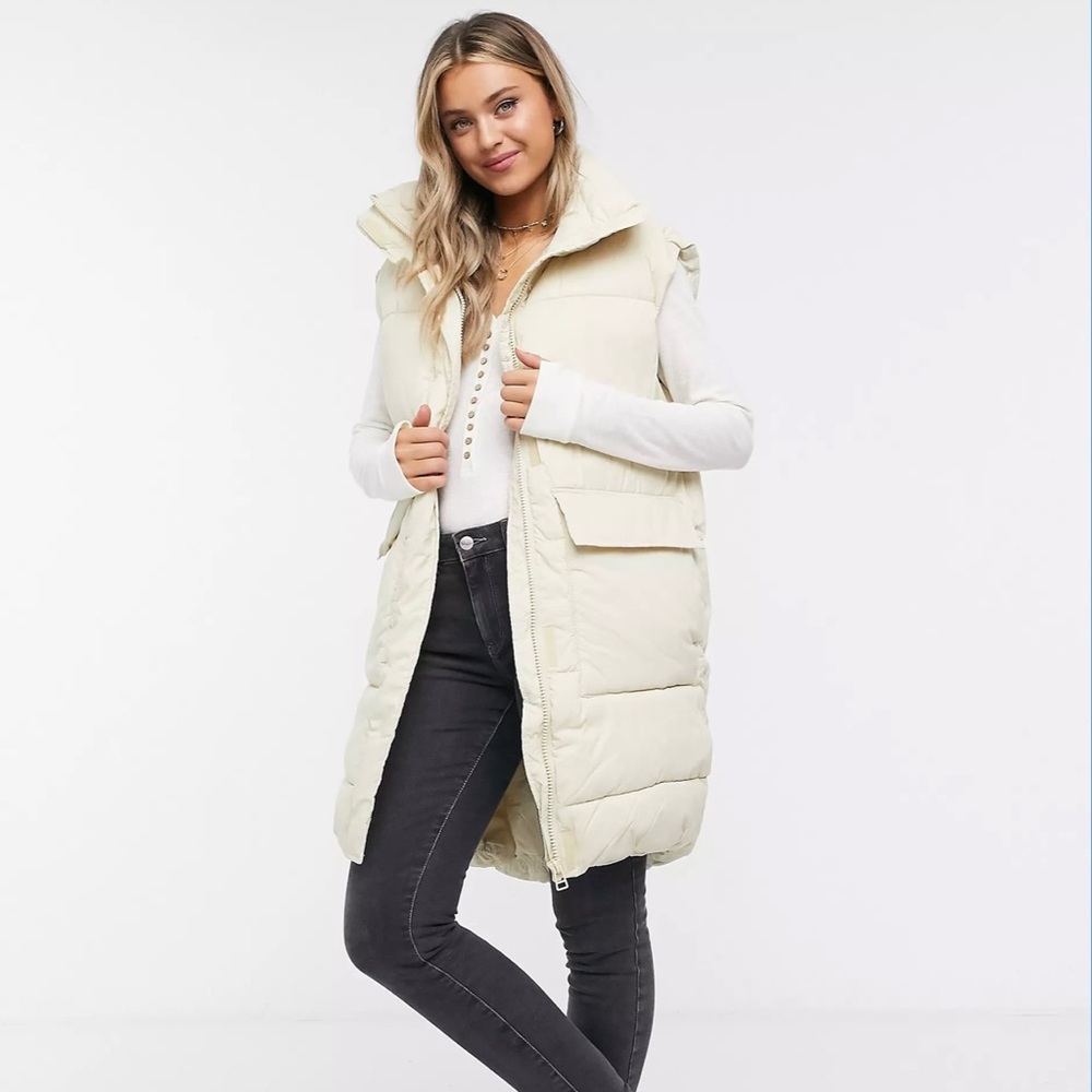Monki Lumi oversized puffer vest (asos)